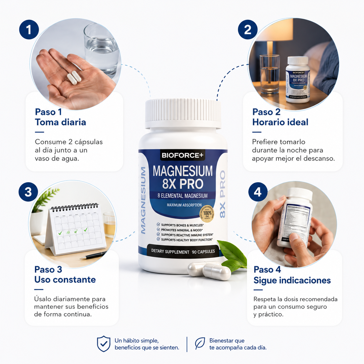 Magnesium 8X Pro - Descanso y bienestar diario