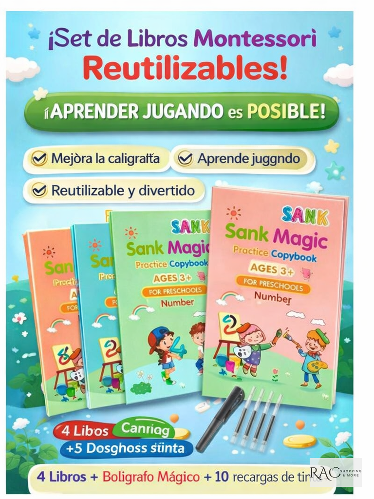 Set de Libros Montessori Reutilizables!