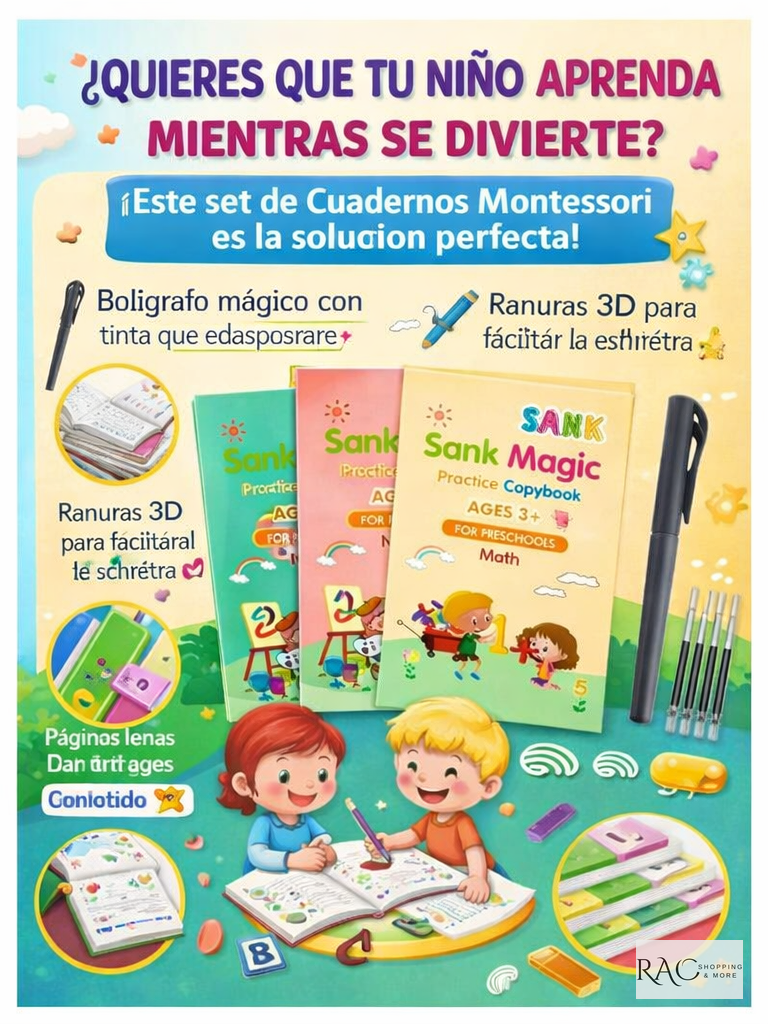 Set de Libros Montessori Reutilizables!