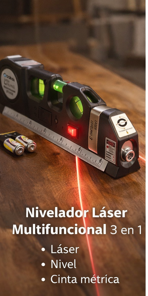 Nivel Láser Multifuncional 3 en 1